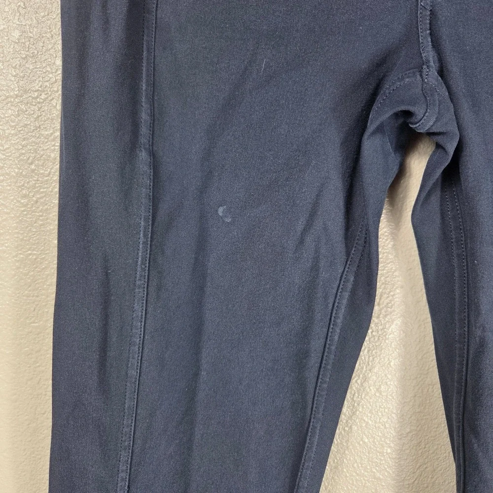 AYR The Sizzle Navy Tonal Seamed Split Hem Pants Women's 10